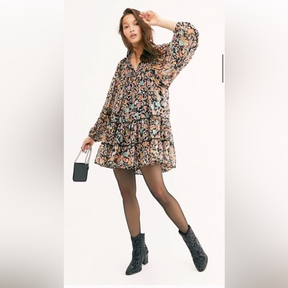 Free People Mini Floral Dress - Picture 6 of 8